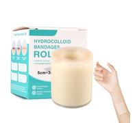 Rollo hidrocoloide 5 cm × 3 m - Rodillo hidrocoloide transpirable para espinillas y ampollas de los pies, humedad (sin látex, para todo tipo de piel)