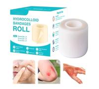 Rollo hidrocoloide - Ancho de 5 cm, cinta impermeable de corte a medida, vendaje de gel hidrocoloide flexible y agradable al para ampollas, heridas menores