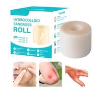 Rollo hidrocoloide - Ancho de 5 cm, cinta impermeable de corte a medida, vendaje de gel hidrocoloide flexible y agradable al para ampollas, heridas menores