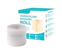 Rollo hidrocoloide, cinta de apósitos hidrocoloides, vendajes hidrocoloides de 5 cm de ancho, parche flexible y agradable al para ampollas, heridas menores
