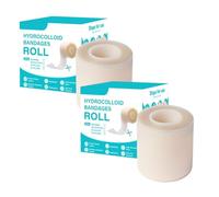 Rollo hidrocoloide de 5 cm x 5 m, cinta hidrocoloide médica y vendaje, vendaje de silicona para reducir cicatrices, vendaje impermeable transpirable para el cuidado de heridas, ampollas, acné (2