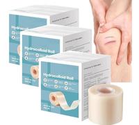 Rollo hidrocoloide para el cuidado de heridas, vendajes hidrocoloides, vendajes grandes de hidrocoloides con autoadhesivo, corte a medida, ultra absorbente, flexible e impermeable, kit de primeros