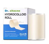 Rollo hidrocoloide para el cuidado de heridas y acné, parche hidrocoloide recortable, rollo de tiritas para espinillas, impermeable y flexible, absorbente, para acné, cortes y ampollas, 5 cm × 1,5 m