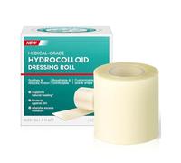 Rollo hidrocoloide para herida, ajuste flexible y conforme, 5x3.6 cm, cinta de vendaje impermeable, yeso de cicatrices de silicona, fácil de cortar y personalizar, para ampollas, heridas más pequeñas