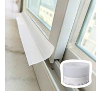 Rollo intermitente de borde de goteo, desviador de lluvia autoadhesivo resistente a la intemperie, cortable para prevención de reflujo de agua de lluvia para balcones y uso doméstico