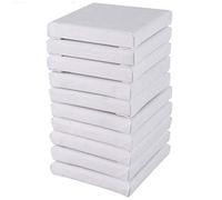 Rollo Lienzo Imprimado para óLeo, 10 unids/set 15 cm Blanco Tableros de arte en blanco Mini artista estirado Lona Tablero Acrílico Pintura aceite madera + algodón para pintura ilustraciones