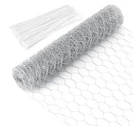 Rollo Malla Alambre 0.4x7m, Red Malla Metalica, Malla Gallinero Malla Alambre, Malla Conejera Alambre Hexagonal, Galvaniza para Proyectos de Bricolaje de Pájaros Valla Avicultura Cercado