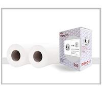 Rollo papel Camilla,100% celulosa, color blanco, precorte cada 180 cm, 2 capas laminado. Medidas: ancho 60 cm y longitud 50 m (Caja de 6 rollos). Muy absorbente, suave y resistente.