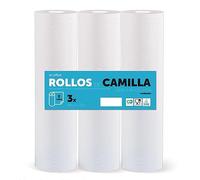 Rollo para Camilla, Rollo Papel para Camilla de Procedimientos Médicos, Masaje, Tratamientos de Belleza y Spa, Papel para Camilla de Estética y Masaje (60cm x 70m laminado celulosa, 3 unds)