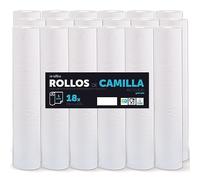 Rollo para Camilla, Rollo Papel para Camilla de Procedimientos Médicos, Masaje, Tratamientos de Belleza y Spa, Papel para Camilla de Estética y Masaje (59cm x 67m gofrado reciclado, 18 unds)