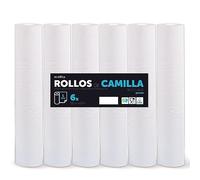Rollo para Camilla, Rollo Papel para Camilla de Procedimientos Médicos, Masaje, Tratamientos de Belleza y Spa, Papel para Camilla de Estética y Masaje (59cm x 67m gofrado reciclado, 6 unds)