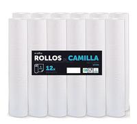 Rollo para Camilla, Rollo Papel para Camilla de Procedimientos Médicos, Masaje, Tratamientos de Belleza y Spa, Papel para Camilla de Estética y Masaje (59cm x 67m gofrado reciclado, 12 unds)