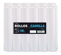 Rollo para Camilla, Rollo Papel para Camilla de Procedimientos Médicos, Masaje, Tratamientos de Belleza y Spa, Papel para Camilla de Estética y Masaje (60cm x 80m laminado reciclado, 18 unds)