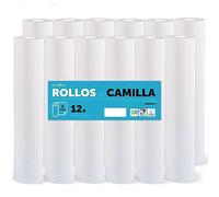 Rollo para Camilla, Rollo Papel para Camilla de Procedimientos Médicos, Masaje, Tratamientos de Belleza y Spa, Papel para Camilla de Estética y Masaje (60cm x 70m laminado celulosa, 12 unds)