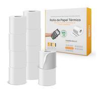 Rollo Termico, Rollos de Papel Termico, Papel Termico para tpv Tactil Hosteleria, Caja Registradora, Impresora Tickets, Rollo Papel Blanco para Datofono e Impresora, tamaño 57x55x12 - SIDI (40 unds)