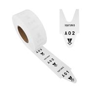 Rollo Tickets Su Turno (1 Rollo, A00-E99)| 2000 Tickets Numerados por Rollo|Alfa-Numérico Tiquets Turno | Ticket Su Turno, Papel de Número de Espera, Rollo Numeros Turno Para Dispensador de Números