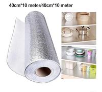 Rollo Vinilo Frigorifico 40x500cm Autoadhesivo(40*1m) | Acabado para acero inoxidable, impermeable, anti grasa, para fácil de limpiar, protege paredes húmedas