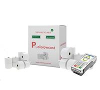 Rollolowcost - Rollos de Papel Térmico 57x55x12mm para Impresoras Térmicas (100 uds), Cajas Registradoras, TPV, Sin BPA, 65gr