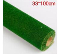 Rollos de alfombra de césped para construcción de exhibiciones de modelos de guerra y ferrocarril (verde oscuro, 33 x 100 cm)