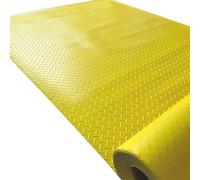 Rollos de Alfombrillas de Goma, Suelo de Goma del Rollo la Estera for tamaños múltiples Multicolores Van Taller Garaje(Yellow,1.2x12m)