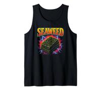 Rollos de Algas Marinas Nori Comida Favorita Funny Weird 90s Algas Marinas Camiseta sin Mangas