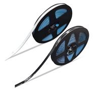 rollos de cinta adhesiva de borde plano para baldosas - 6 metros de cinta decorativa de PVC en blanco y negro para cubrir huecos entre pisos y paredes