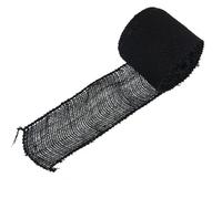 Rollos de cinta de arpillera JubileeYarn para manualidades - 7,6 cm de ancho y 9,4 m de largo - Negro - 3 rollos