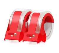 rollos de cinta de embalaje con dos dispensadores recargables, cinta de embalaje resistente de 4,8 cm x 55 yardas, adhesiva