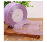 rollos de cinta de organza, Cinta de organza for envolver regalos, multicolor, 12-50 mm, 50 yardas(Purple,12MM)
