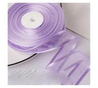 rollos de cinta de organza, Cinta de satén y organza multicolor for envolver regalos bricolaje(Purple)