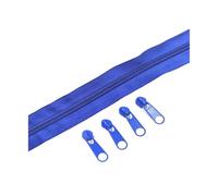 Rollos de cremallera de nailon n.° 5 con deslizadores surtidos para costura y accesorios de ropa, 2/5/10 metros.,Azul oscuro L,2 metros - 4 deslizadores