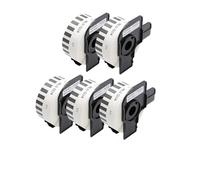 Rollos de Etiquetas térmicas DK 22210, 5 Rollos, Etiqueta Continua de 29mm x 30,48 m, Compatible con Impresora Brother QL(5 Roll)
