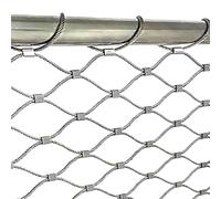 Rollos de Malla metálica de Acero Inoxidable, 304 tamaños múltiples de la Malla Cuerda Alambre Plata del Acero Inoxidable for al Aire Libre Interior(2m x 7m)