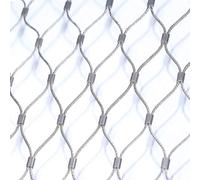 Rollos de Malla metálica de Acero Inoxidable, 304 tamaños múltiples Tejidos de la Plata Malla Cuerda Alambre del Acero Inoxidable for al Aire Libre Interior(0.4m x 7m)