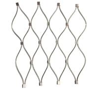 Rollos de Malla metálica de Acero Inoxidable, tamaños múltiples de la Plata Malla Alambre barandilla del Cable Acero Inoxidable los 5cm(100x1500cm)