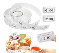 Rollos de marca de valor, 1000 fichas, marcas de valores, 1 - 1000 número consecutivo, marcas de comida, marcas de bebidas, servicio de lavandería para tiendas, bares, bodas, carnaval y fiestas