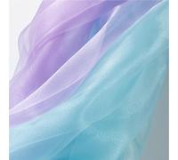 Rollos de Organza, Rollo de Tul, Tela de Tul, Tul para Coser, para Cortinas Translúcidas, Decoraciones de Mesa, Decoraciones de Bodas y Proyectos de Costura, 2 Piezas, Azul + Morado(1.5 x 1m)