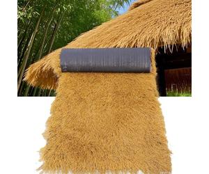 Rollos de paja sintética para techos, Tamaños múltiples de la decoración del patio de la choza de la barra de Tiki del rollo de la techumbre de paja artificial(1x20m(3.28x65.6ft))