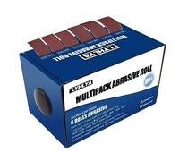 Rollos de papel de lija de gancho y bucle, rollo de papel de lija surtido de 6 granos cada rollo de 1 pulgada x 19.7 pies, rollos de tela de lija de grano 80 150 240 320 400 600 grano de lija para lijado y pulido