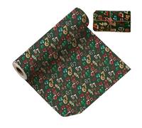 Rollos de papel de regalo de Navidad, suministros de manualidades, 67 patrones divertidos, rollos de papel de regalo con patrón de sombrero de Papá Noel, para fiestas, baby shower, proyectos de boda