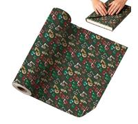 Rollos de papel de regalo navideños, suministros de manualidades para Papá Noel, divertidos, anchos rollos de regalo para decoraciones festivas | Para fiestas, shower, bodas, proyectos, eventos