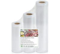 Rollos de papel de vacío: bolsas de vacío KitchenBoss para máquina de envasado al vacío, 15/20/28 x 500 cm, lámina de sellado para máquina de soldadura de láminas, 3 rollos