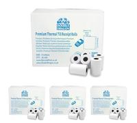 Rollos de Papel Térmico Double Dragon 57 x 30 mm para Recibos PDQ | Libre de BPA | Compatible con Impresoras SumUp, Ingenico, PayZone, Verifone, Clover, Terminales Zettle - 20 Rollos (Paquete de 4)