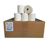 Rollos de papel térmico sin imprimir 62 mm x 50 m x 12 mm [rollo de 63 mm de diámetro] impresora suave 55 g/m²