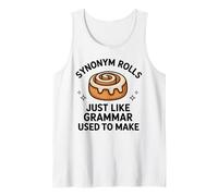 Rollos de sinónimo Gramática Pun Canela Roll Camiseta sin Mangas