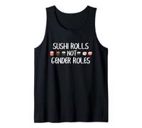 Rollos de Sushi Roles de género Igualdad Cita Divertida de Foodie Camiseta sin Mangas