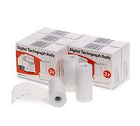 Rollos de tacógrafo [8 m], papel térmico 57/28/7, rollos para tacómetro para camión - Paquete de 15