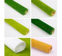 Rollos de tapete de paisaje de césped para maquetas de ferrocarril, mesa de arena, paisaje, terreno de juego de guerra, tapete base para construcción de dioramas y modelado en miniatura (verde, 50 x