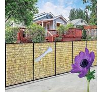 Rollos de valla de bambú, decorativos para jardín y exteriores, 1 x 1 m, paneles de valla para exteriores, decoración de jardín ecológica y solución de privacidad elegante