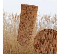 Rollos de valla de bambú natural para jardín, protección solar al aire libre, línea negra carbonizada, 120 x 600 cm, para patio y balcón, decoración de jardín ecológica